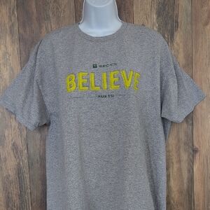 Beck's Believe Gray T-Shirt for Men XL